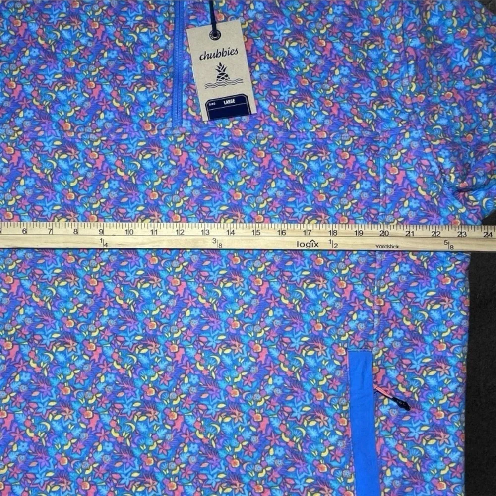 Chubbies 1/4 Zip Quilted (The Spade) Size L Pullover.